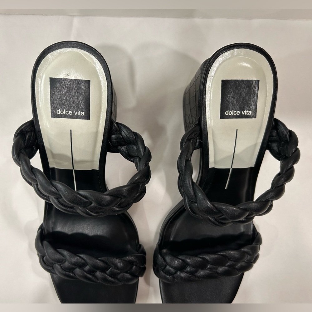 DOLCE VITA Black Natie Sandal - Size 8.5 - Picture 12 of 15